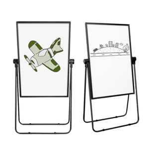 Pizarra blanca magnética de borrado en seco de doble cara de 36 "x 24", soporte plegable ajustable en forma de U, almohadilla portátil de plástico y aluminio - Product Image 3