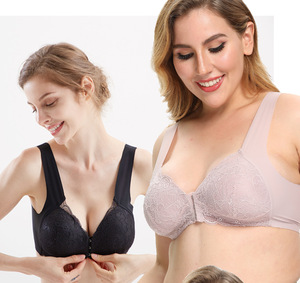 プラスサイズフロントクローズブラビッグカップナーシングフィーディングレースオープニング女性レディースプラスサイズフロントクローズブラビッグカップクロージャービッグブラ - Product Image 3