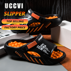 소량 주문 가능 고급 미끄럼 방지 성인용 플랫 슬리퍼 공장 직영 신상 패셔너블 남성 슬라이드 샌들 - Product Image 1