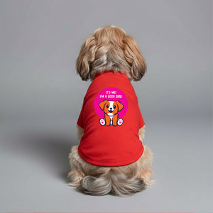 Camiseta de Algodón Premium con Cuello Redondo para Perros en Color Rojo, Ropa para Mascotas Suave y Cómoda para Perros Pequeños, Medianos y Grandes en Oferta - Product Image 2