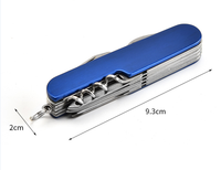 Couteau de poche multifonction 11-en-1 en acier inoxydable avec lime, lame de scie et tournevis - Outil de survie pliable pour le camping et les activités de plein air, personnalisable OEM