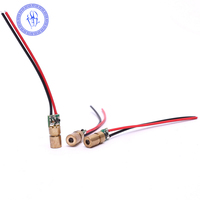 Copper Head 5V 650nm 1mW Adjustable Laser Dot Diode Module for Laser Pointer