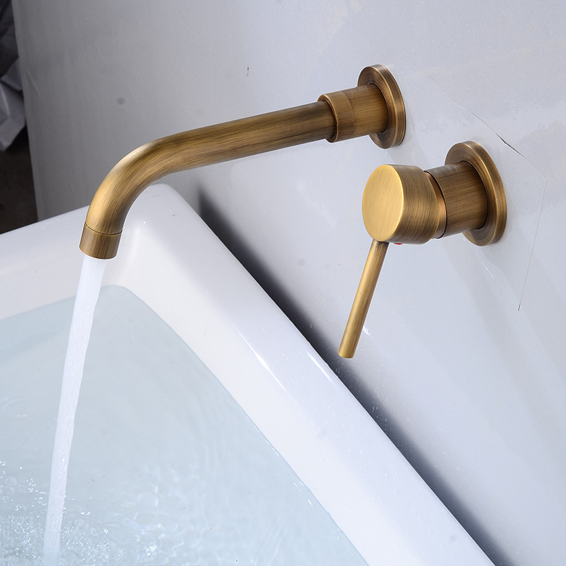 Amazon hot selling wall mounted Basin Mixer Faucet black Concealed Faucet