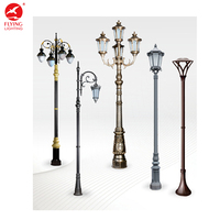 Lampadaire de jardin de style européen classique personnalisable en usine, lampadaire LED extérieur, lampadaire vintage pour jardin et rue