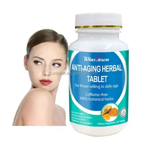 Herbal Anti aging Tablets Natural Organic Healthy skin Beauty elasticity Smooth herbal supplements