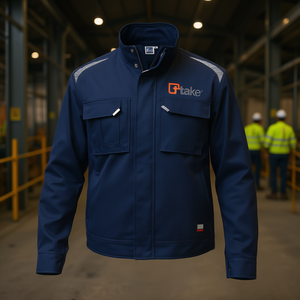 Veste de travail classique Ttake XL bleu marine avec poches haute visibilité - Product Image 3
