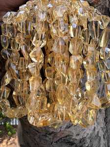 A A A+ citrine Faceted Nugget <b>Beads</b> 8’ - Product Image 6