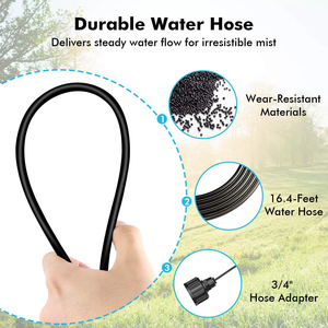 Atomizing Cooling System Copper Nozzle 26FT Hose Automatic Garden Outdoor Patio <strong>Grass</strong> Fan <strong>Spray</strong> Kit Misting System - Product Image 4