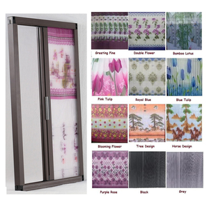 Pantalla de puerta deslizante plisada retráctil de diseño moderno, pantalla de insectos Plisse de poliéster <span class=keywords><strong>para</strong></span> mosquitera de baño - Product Image 5