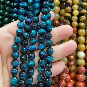 High quality natural round stone beads 4mm 6mm 8mm 10mm 12mm wide round stone loose beads for jewelry making