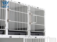 Chenil pour grand chien en acier inoxydable, design classique avec plateau en plastique, écologique, fabriqué en Chine