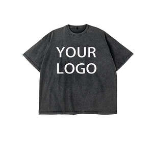 Camiseta de Moda para Hombre TKAN20, Talla Grande, Camiseta Gruesa 100% Algodón, Impresión de Logotipo Personalizado, Camiseta Informal Extra Grande para Hombre - Product Image 1