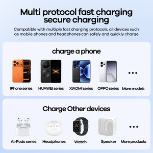 <span class=keywords><strong>REMAX</strong></span> พาวเวอร์แบงค์แม่เหล็กไร้สาย <span class=keywords><strong>20000mAh</strong></span> รองรับการชาร์จเร็ว PD40W 360 องศา °   ขาตั้งแบบพับได้ สายเคเบิล Type-C ในตัว จอแสดงผล TFT 15W 3 ช่อง - Product Image 5