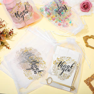 أكياس هدايا من الأورجانزا شكرًا لك بالجملة واضحة من من من من من من من من أجل المجوهرات والحلوى وحفلات المكياج وحفلات الزفاف - Product Image 6