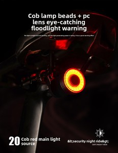Luz Trasera Inteligente para Bicicleta, con Sensor, para MTB y Carretera, Resistente al Agua IPX6, Carga Tipo-C, Accesorio de Ciclismo - Product Image 3