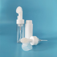100ml 120ml 150ml 200ml 250ml Bouteille à pompe à mousse PET Plastique Silicone Tête de brosse Bouteille en mousse pour cosmétiques et shampoing
