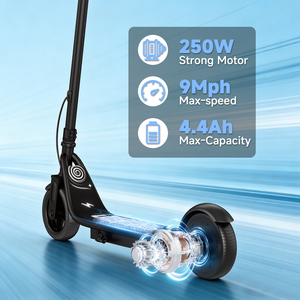 สกู๊ตเตอร์ไฟฟ้าพับได้ 250W สำหรับเด็ก ยางตันขนาด 6.5 นิ้ว น้ำหนักเบา 16 ปอนด์ พร้อมโหมดขับขี่ <span class=keywords><strong>3</strong></span> รูปแบบ มีสินค้าในสต็อก - Product Image 6