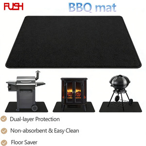 Tapis de <span class=keywords><strong>protection</strong></span> <span class=keywords><strong>pour</strong></span> barbecue en tissu antidérapant, ignifuge, imperméable et résistant à la chaleur, <span class=keywords><strong>pour</strong></span> camping, poêle à <span class=keywords><strong>bois</strong></span>, cheminée, protège le <span class=keywords><strong>sol</strong></span> - Product Image 2