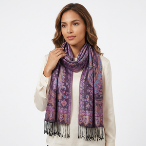 2024 Latest Fashion Spring Medium Length Indian Pure <b>Silk</b> <b>Scarf</b> Muffler Jacquard Woven Azo Free Color Blocking Designer Men's - Product Image 1
