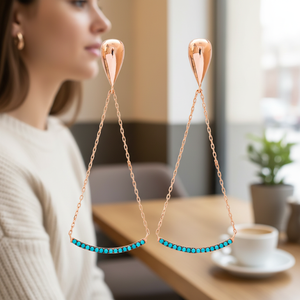 Boucles d'oreilles rondes en pierre Turquoise, bijoux en argent Sterling 925 faits à la main pour femmes, vente en gros - Product Image 3