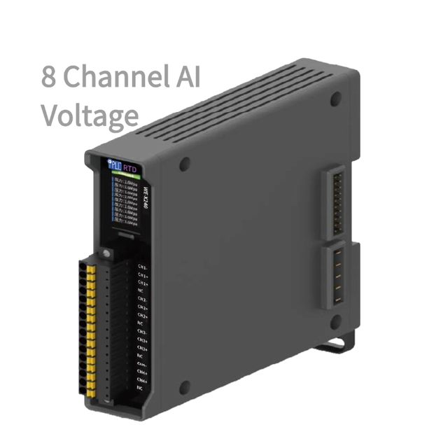 8-Channel AI Voltage Input/Output Acquisition Modules ±0.5% Accuracy LCD PLC Edge Gateway IOT Expansion IO for Automation & HVAC