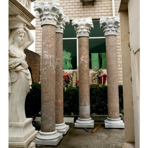 Colonnes décoratives en marbre de pierre naturelle, style colonne romaine, pour la maison, colonnes de support rondes sur mesure pour villas, bâtiments et temples - Product Image 6