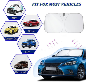Universal Fit Car Front Windshield Sunshade Foldable Silver Coated UV Block Heat Reflector Auto Sun Visor - Product Image 3