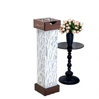 Brûleur à Bakhoor en métal haut de gamme avec dessus et base en bois, porte-encens arabe, lanterne décorative pour la maison, parfum d'intérieur