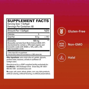 Cápsulas de Boswellia de Alta Calidad OEM/ODM para Apoyo Bronquial, Alivio de la Respuesta Inflamatoria y Apoyo a la Salud Celular - Product Image 2