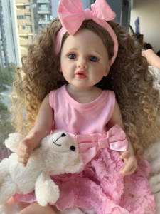 Muñeca <span class=keywords><strong>Reborn</strong></span> de Vinilo de Cuerpo Completo de 22 Pulgadas, Muñeca de Silicona Suave Hecha a Mano, <span class=keywords><strong>Mini</strong></span> Juguete para Niñas, Bebés Recién Nacidos, Bebe <span class=keywords><strong>Reborn</strong></span> - Product Image 2