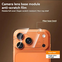 Film protecteur d'objectif d'appareil photo Nano 9H en PET transparent anti-rayures à couverture intégrale haut de gamme pour iPhone 17 18 Air Pro Max