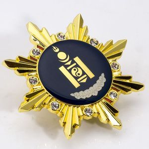 <span class=keywords><strong>Créations</strong></span> personnalisées de badges en résine plaquée or pour célébrations honorifiques - Product Image 4