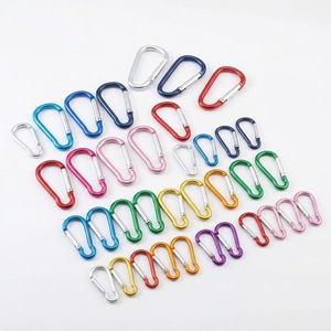 Porte-clés mousqueton en aluminium personnalisé 6 cm avec crochet à ressort, accessoires de camping et de randonnée en plein air, clip métallique promotionnel - Product Image 4