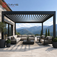 Pergola extérieure rétractable en aluminium avec auvent pliable pour restaurant, complexe hôtelier et usage commercial