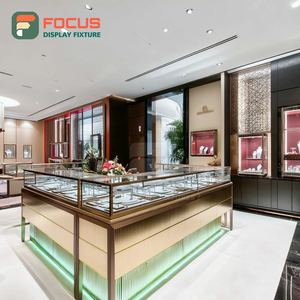Modern Jewelry Retail Fixtures Polished Surface Boutique Space Glass Showcase - Product Image 2