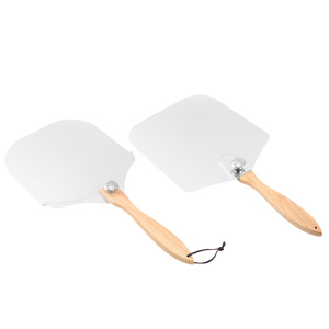 Pala per Pizza in Alluminio da 12'' con Manico Pieghevole in Legno, Utensile da Forno per Pizza, Pane e Pasticceria - Product Image 6