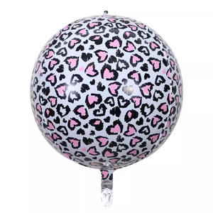 Ballons à motif animalier, ballons en aluminium animaux <span class=keywords><strong>de</strong></span> la forêt, <span class=keywords><strong>cerf</strong></span>, tigre, léopard, ronds, accessoires d'anniversaire sur le thème <span class=keywords><strong>de</strong></span> la jungle et du safari - Product Image 2