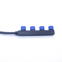 Fourniture directe d'usine M15 IP68 1 en 4 sorties répartiteur de fil boîte de jonction étanche connecteur de câble extérieur faisceau de câblage