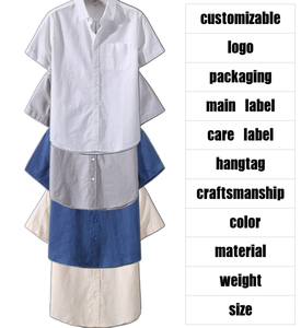 Chemise décontractée à manches courtes boutonnée pour homme, coupe ajustée, motif à pois, respirante, infroissable, simple boutonnage, ODM, collection Printemps - Product Image 6