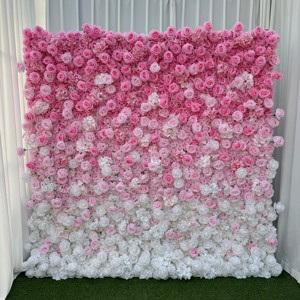 UP042 Wedding Artificial Roll up <b>Flower</b> <b>Wall</b> Backdrop 5d 3d Silk <b>Flower</b> <b>Wall</b> Panel 8x8 ft Wedding <b>Wall</b> <b>Flower</b> <b>Decor</b> - Product Image 5