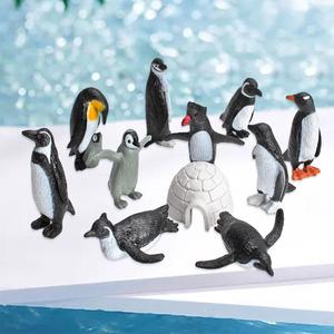 11pcs educativo pinguino e animale polare giocattolo di simulazione per gli animali dell'oceano da collezione - Product Image 4