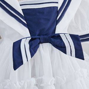 Vestiti dei capretti svegli del collare del marinaio del vestito del bambino di estate casuale piccolo vestito della ragazza - Product Image 3