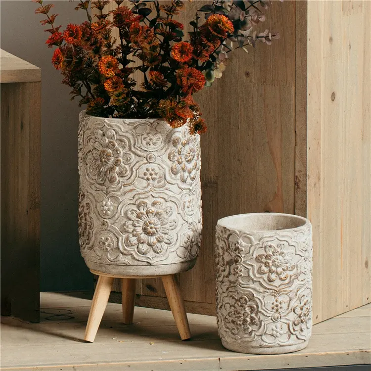 Декоративный цементный цветочный горшок в скандинавском стиле разных размеров для домашнего декора комнатный садовый горшок для суккулентов