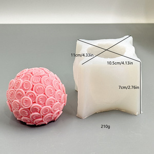 แม่พิมพ์เทียนทรงกลม HY ลายเหรียญยุโรป สำหรับทำเทียน สบู่ ขี้ผึ้ง และปูนปลาสเตอร์ - Product Image 5