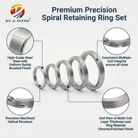 Medium Heavy Duty 2-Turn External Wire Spiral Retaining Rings Made of Carbon Steel and 302/316 Stainless Steel