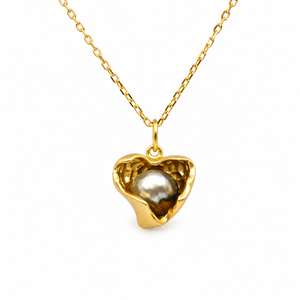 Juego de Joyería UM de Plata 925 con Grabado Dorado y Perlas Naturales (Aretes+Colgante+Anillo) para Celebraciones Unisex - Product Image 1