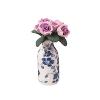 Miniature alimentaire jouet, modèle miniature de vase à roses en argile 12 points, pour maison de poupée Ob11 12 points
