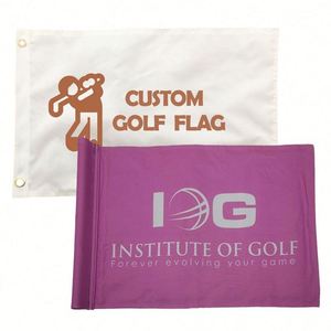 Tissu en nylon bon marché Logo double face de haute qualité Drapeau de golf d'entraînement Drapeau de terrain de golf en nylon - Product Image 1