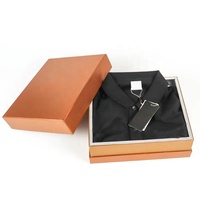 Boîte en papier recyclable de luxe personnalisée avec couvercle et base, 2 pièces, pour costume, chemise, robe, vêtements pour hommes