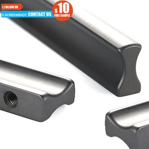 TOCO Black Knurl Brass Handle Brass <strong>Door</strong> Handles Interior Cabinet Solid Brass Knurled Handle and <strong>Knobs</strong> - Product Image 4
